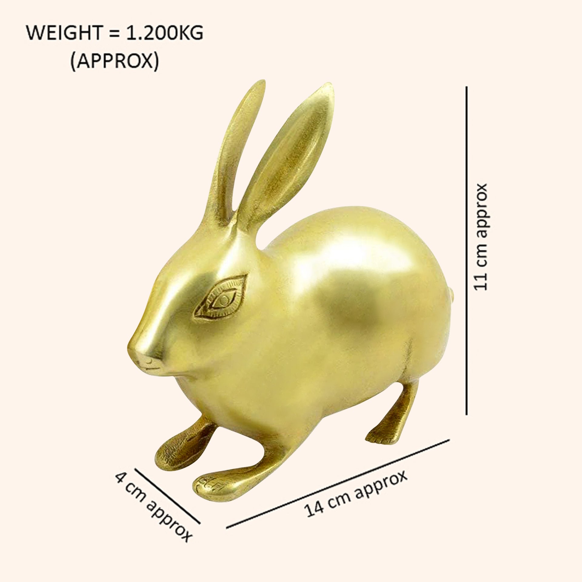 Destiny Star Stores BRASS BIG RABBIT PAIR