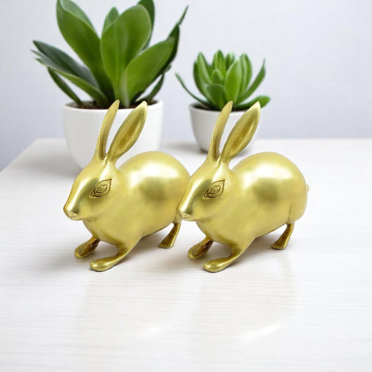 Destiny Star Stores BRASS BIG RABBIT PAIR