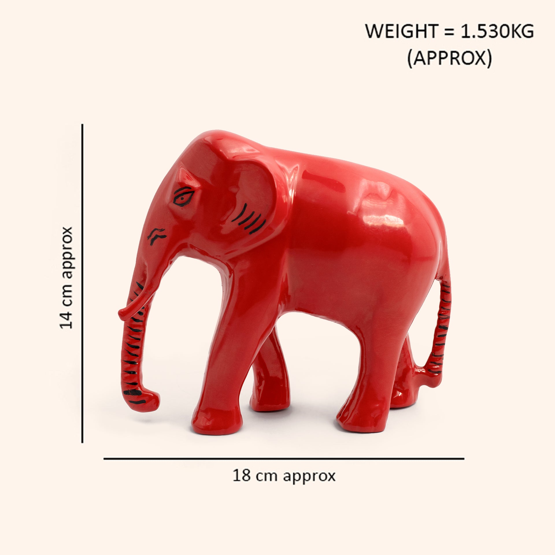 Destiny Star Stores BRASS RED ELEPHANT