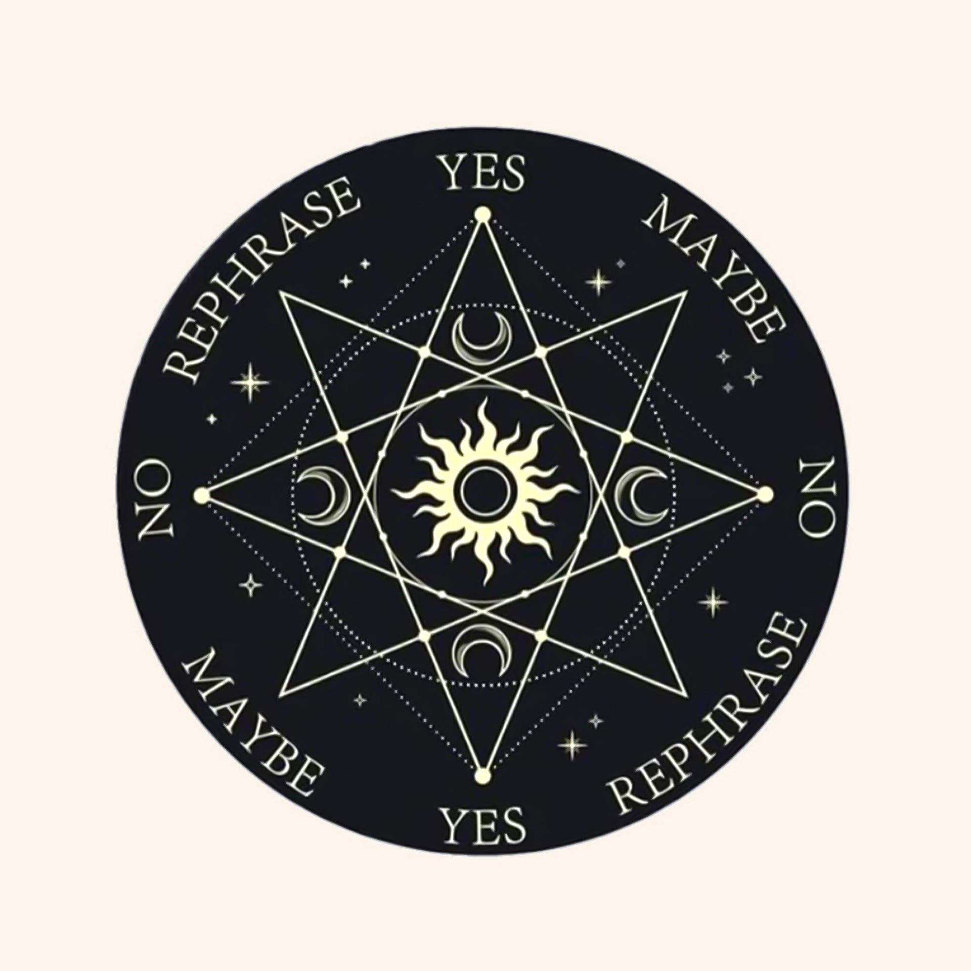 Destiny Star Stores SUN DOWSING BOARD 9 INCH WITH BRASS PENDULAM ASSORTED
