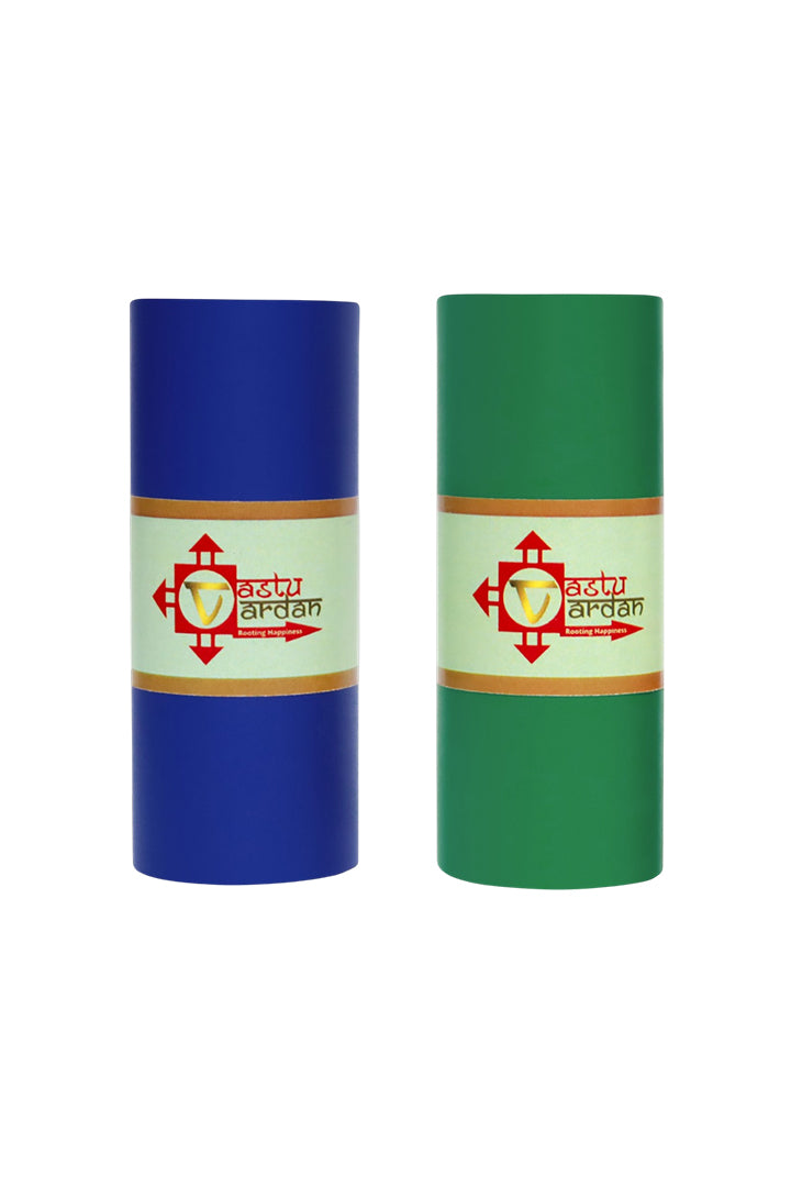 VASTU VINYL BLUE AND GREEN TAPE || 3 INCH || LENGTH- 8-10 FEET (APPROX) || PACK OF 2 || VASTU TAPE REMEDY || TOILET CORRECTION || VASTU TAPE ||