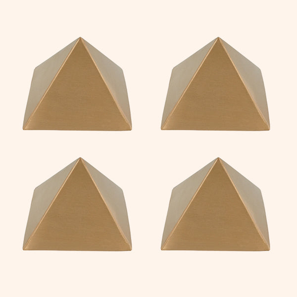 COPPER HOLLOW PLAIN PYRAMID 2 INCH SET 4