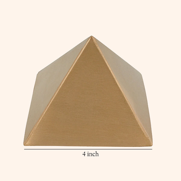 COPPER HOLLOW PLAIN PYRAMID 4 INCH SET 4
