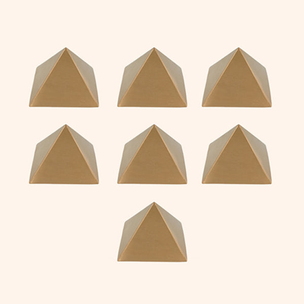 COPPER HOLLOW PLAIN PYRAMID 2 INCH SET 7