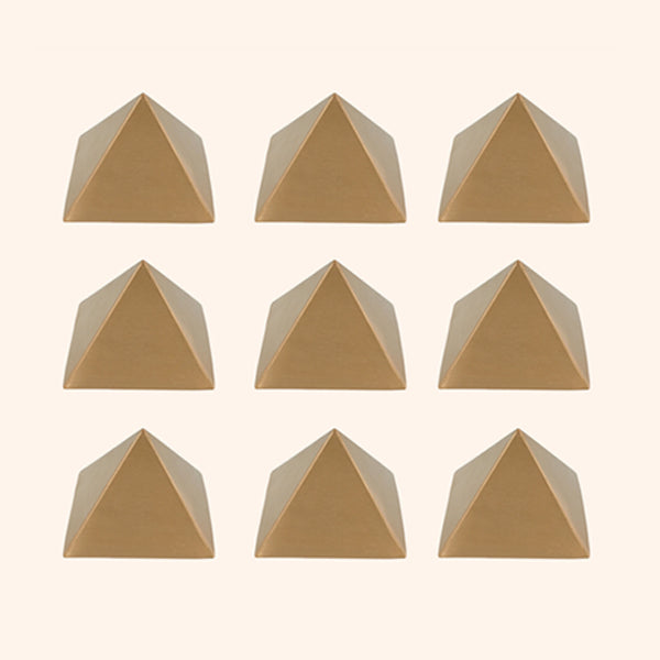 COPPER HOLLOW PLAIN PYRAMID 2 INCH SET 9