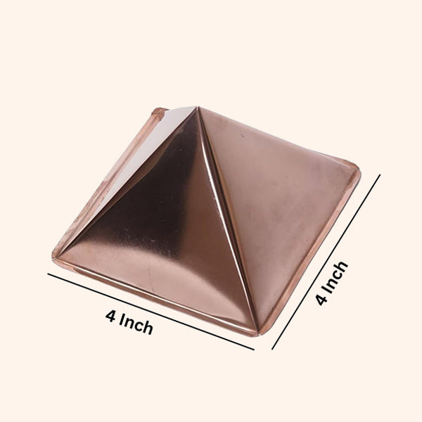 COPPER HOLLOW CURVE PYRAMID 4 INCH SET 9