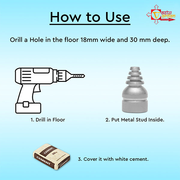 STAINLESS STEEL CONE STUD 15 MM SET 9