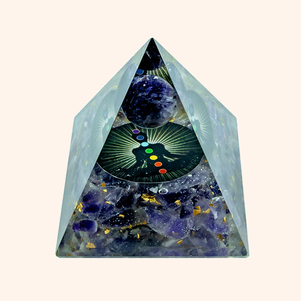 3 INCH AMETHYST BALL CRYSTAL PYRAMID – Energy, Balance & Elegance