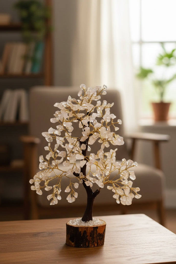 CLEAR QUARTZ TREE 600 BEADS - Helps Amplify Positive Energy &  Remove Negativity
