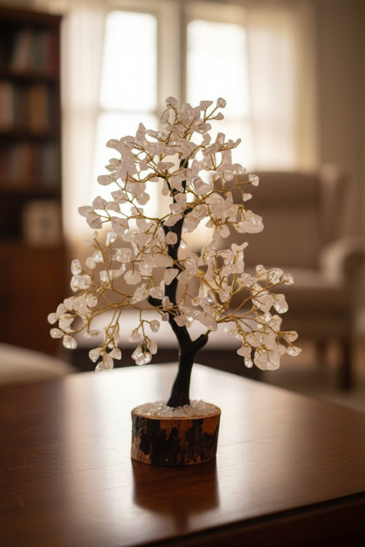CLEAR QUARTZ TREE 600 BEADS - Helps Amplify Positive Energy &  Remove Negativity