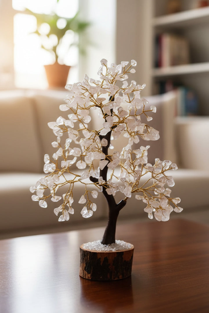 CLEAR QUARTZ TREE 600 BEADS - Helps Amplify Positive Energy &  Remove Negativity
