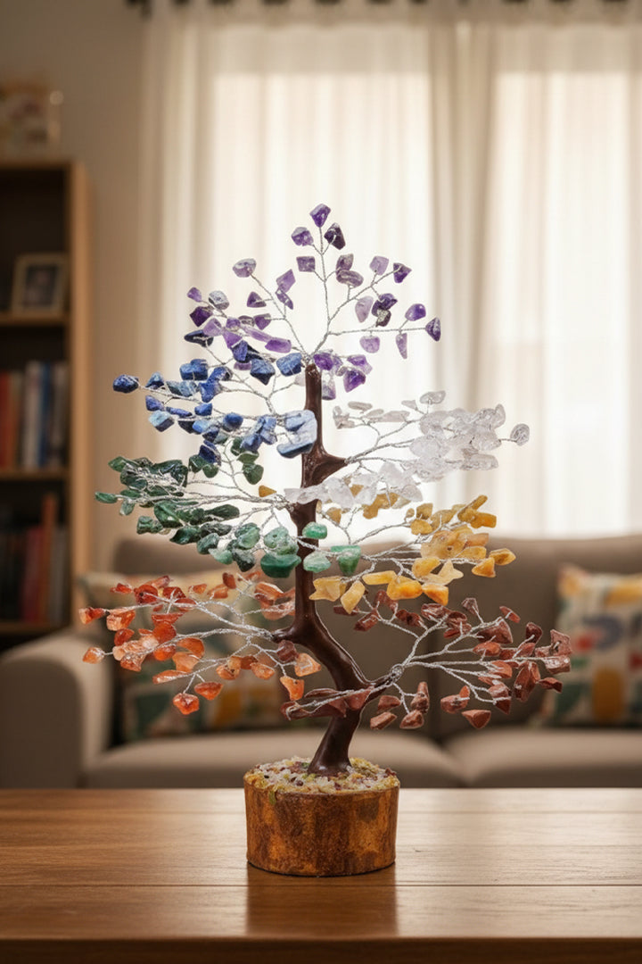 SEVEN CHAKRA TREE 600 BEADS - Energy, Balance & Elegant Décor