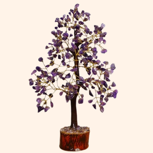 AMETHYST TREE 600 BEADS  - Tree for Calmness &  Positive Energy