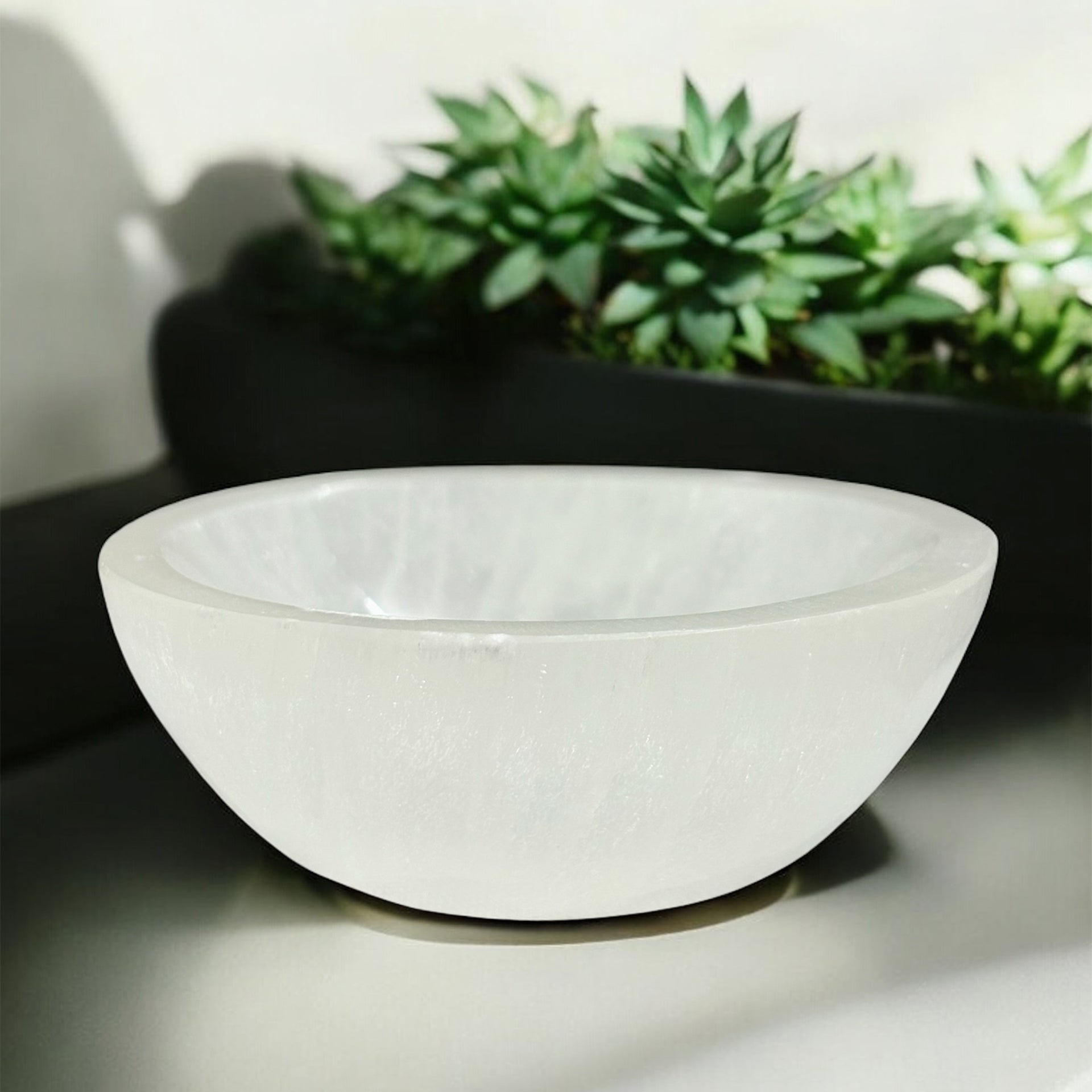 3 INCHES (ROUND SHAPE) - NATURAL SELENITE BOWL FOR CRYSTAL CHARGING – Crystal Cleansing & Energy Recharging Tool